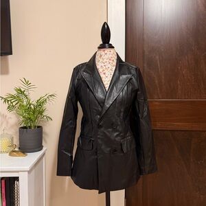 Princess Polly Faux Leather Blazer